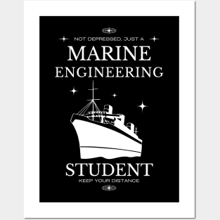 Marine Engineering - Black Version - Engineers Posters and Art